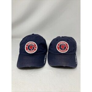 2 PONTIAC Cap Hat Authorized Service Patch Adjustable Strapback Blue embroidered
